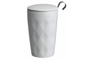 Theemok "Crystal Lux WHITE" met theezeef